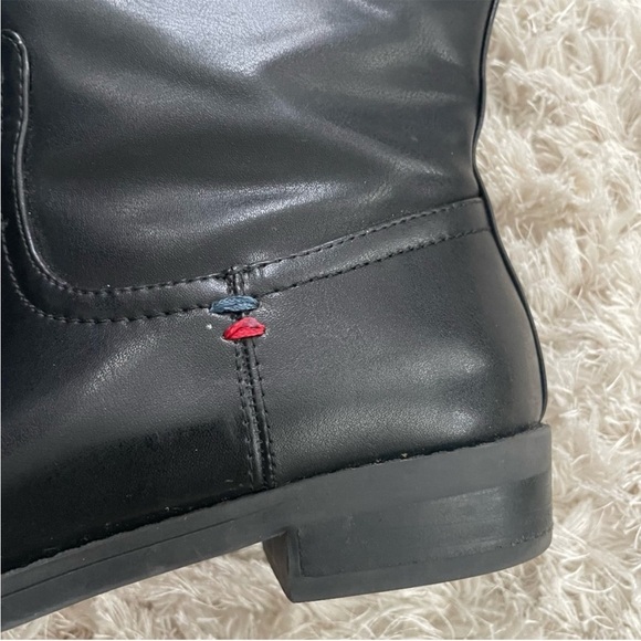 Tommy Hilfiger Black Tan Full Zip Riding Boots Size 6.5 - Picture 12 of 16